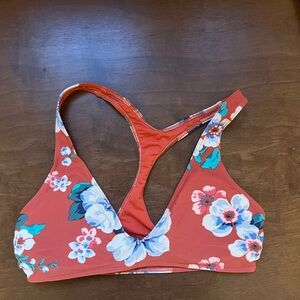 aerie floral bikini top